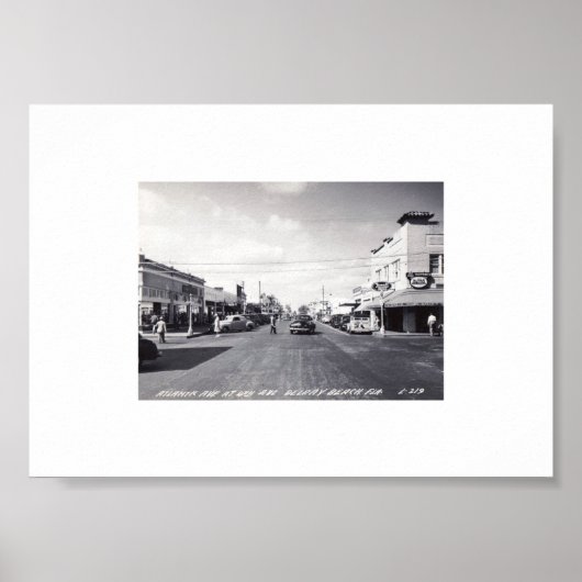 Atlantic Ave, Delray Beach, Florida Vintag Poster (Vorne)