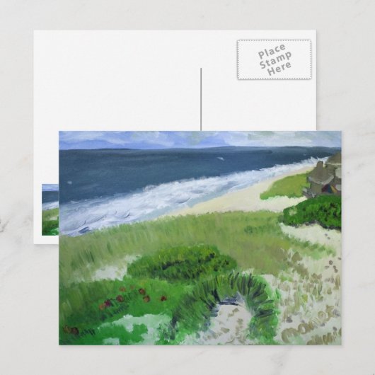 Atlantic Beach, Amagansett LI Postkarte (Vorne/Hinten)