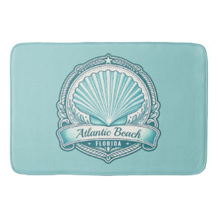 Atlantic Beach FL Küsten-Muschel-Emblem Badematte