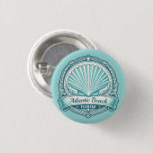 Atlantic Beach FL Küsten-Muschel-Emblem Button (Vorne & Hinten)