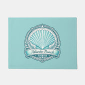 Atlantic Beach FL Küsten-Muschel-Emblem Fußmatte (Vorderseite)