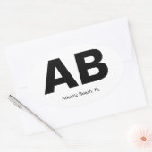 Atlantic Beach, FL Ovaler Aufkleber (Umschlag)