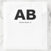 Atlantic Beach, FL Ovaler Aufkleber (Tasche)
