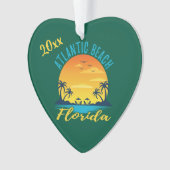 Atlantic Beach Florida Palm Tree Sunset Ornament (Vorderseite)