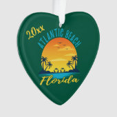 Atlantic Beach Florida Palm Tree Sunset Ornament (Vorderseite)
