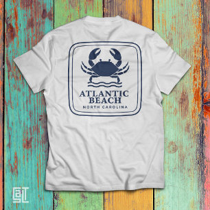 Atlantic Beach North Carolina Blaue Krabbe T-Shirt