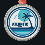 Atlantic Beach North Carolina Palm Tree Birds Ornament Aus Metall<br><div class="desc">Das Atlantic Beach liegt 20 km nördlich von Emerald Isle und ist eines der am weitesten entwickelten Strandgebiete von North Carolina. Es bietet zahlreiche Annehmlichkeiten für Familien,  wie zum Beispiel einen Angelplatz und Fahrrad- und Wassersportausrüstungen.</div>