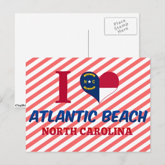 Atlantic Beach, North Carolina Postkarte (Vorne/Hinten)