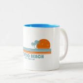 Atlantic Beach North Carolina Sun Palm Trees Zweifarbige Tasse (VorderseiteRechts)
