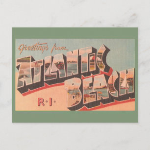 Atlantic Beach RI Postkarte