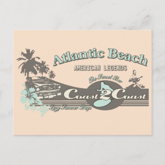 Atlantic Beach Travel North Carolina Postcard Postkarte (Vorderseite)
