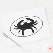 Atlantic Blue Crab Euro Style Oval Sticker Logo (Umschlag)