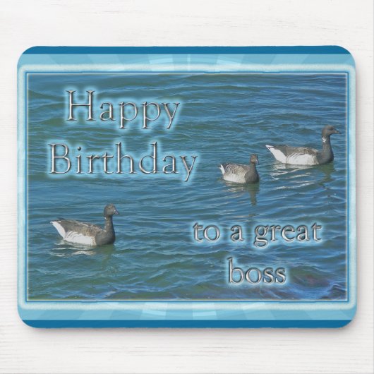 Atlantic Brant Geese Boss Birthday Mousepad (Vorne)
