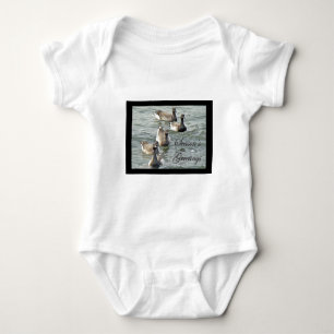 Atlantic Brant Geese Season's Greetings Series Baby Strampler