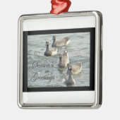 Atlantic Brant Geese Season's Greetings Series Silbernes Ornament (Links)