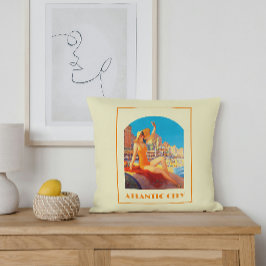 Atlantic City 1930er Button-Up Retro Vintage Trave Kissen