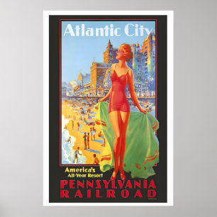 Atlantic City Amerikas großartiges Ganzjahres-Reso Poster