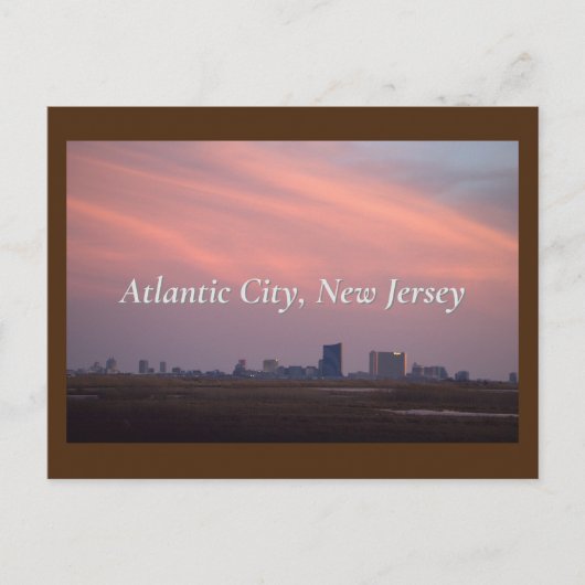 Atlantic City at Sunset Postcard Postkarte (Vorderseite)
