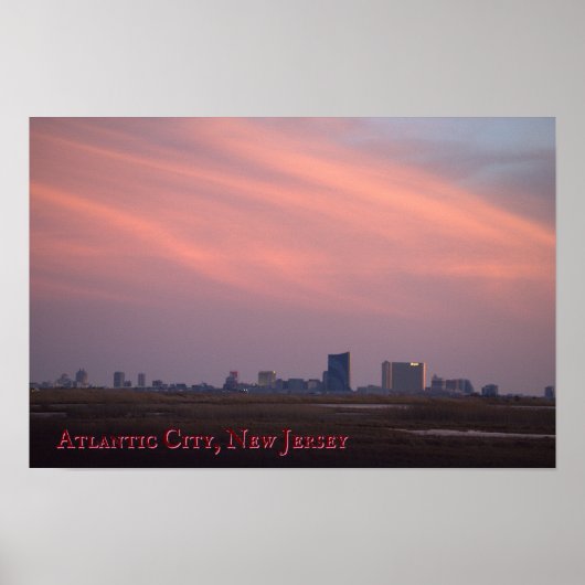 Atlantic City at Sunset Poster (Vorne)