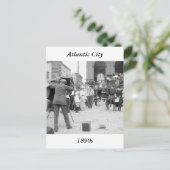 Atlantic City Beach, 1890er Postkarte (Stehend Vorderseite)