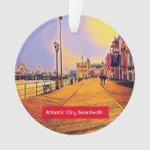 Atlantic City Beach Boardwalk Pop Ornament (Vorderseite)