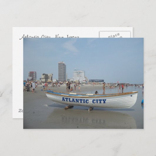 Atlantic City Beach Postcard Postkarte (Vorne/Hinten)
