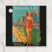 Atlantic City Beauty Vintages Kunstwerk Geschenkanhänger (Vorderseite)
