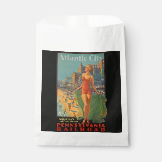 Atlantic City Beauty Vintages Kunstwerk Geschenktütchen (Vorderseite)