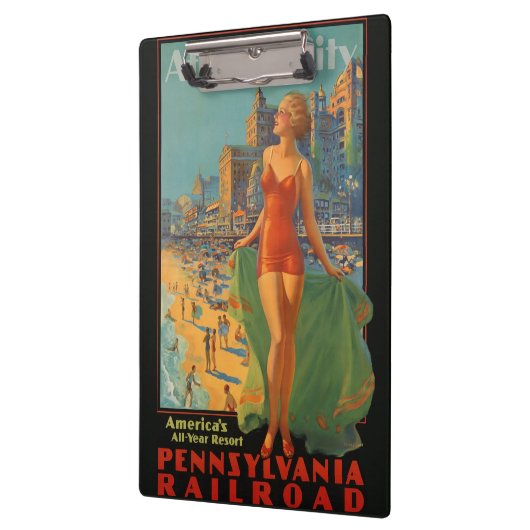 Atlantic City Beauty Vintages Kunstwerk Klemmbrett (Links)