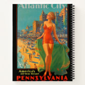 Atlantic City Beauty Vintages Kunstwerk Notizblock (Rückseite)
