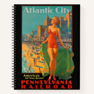 Atlantic City Beauty Vintages Kunstwerk Notizblock