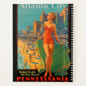 Atlantic City Beauty Vintages Kunstwerk Planer (Rückseite)