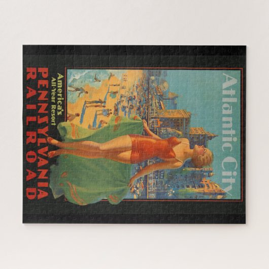 Atlantic City Beauty Vintages Kunstwerk Puzzle (Horizontal)