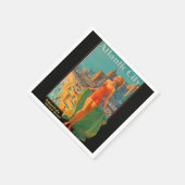 Atlantic City Beauty Vintages Kunstwerk Serviette (Ecke)