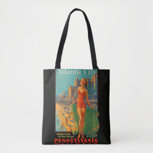 Atlantic City Beauty Vintages Kunstwerk Tasche