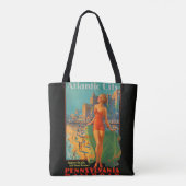 Atlantic City Beauty Vintages Kunstwerk Tasche (Rückseite)