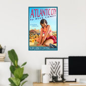 Atlantic City Blue Comet New Jersey Central Poster (Heimbüro)