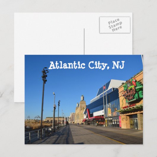 Atlantic City Boardwalk Postkarte (Vorne/Hinten)