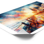 Atlantic City Boardwalk Sunset, Fotodruck (Ecke)