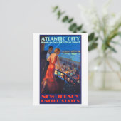 Atlantic City, Couple on Romantic Summer Night Postkarte (Stehend Vorderseite)