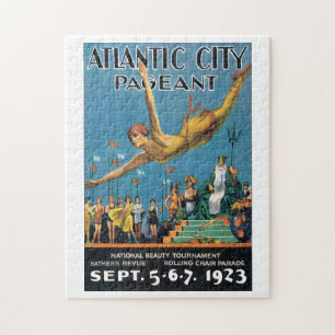 Atlantic City Festzug-Vintages Reise-Plakat Puzzle