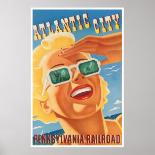 Atlantic City Kunst New Jersey Druck Pennsylvania Poster
