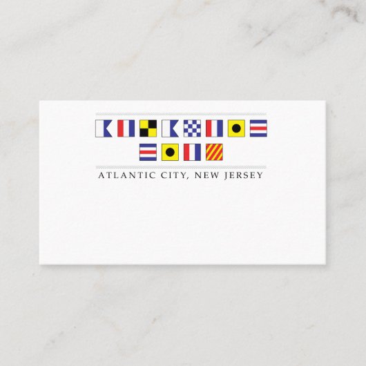 Atlantic City Marine Business Card Visitenkarte (Vorderseite)
