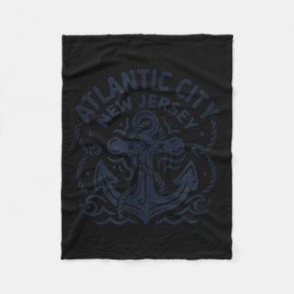 Atlantic City New Jersey Anker Seil Nautisches Ges Fleecedecke