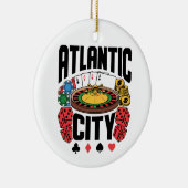 Atlantic City New Jersey Casino Gambling Keramik Ornament (Rechts)