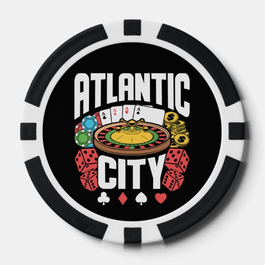 Atlantic City New Jersey Casino Gambling Pokerchips (Vorderseite)