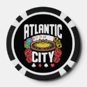Atlantic City New Jersey Casino Gambling Pokerchips (Rückseite)
