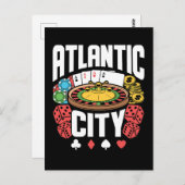 Atlantic City New Jersey Casino Gambling Postkarte (Vorne/Hinten)