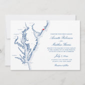 Atlantic City New Jersey Elegante Wedding Einladung (Vorderseite)