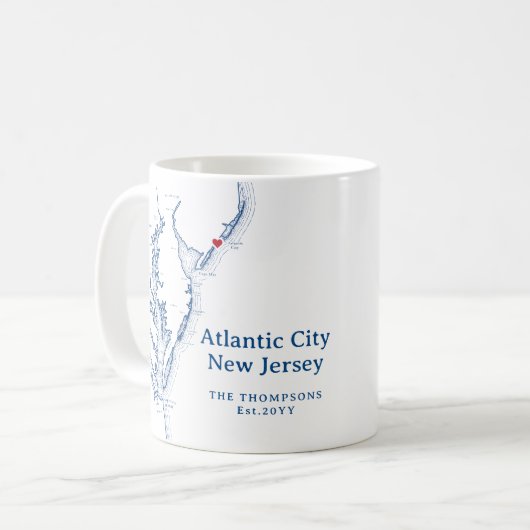 Atlantic City New Jersey Geschenk Kaffeetasse (Vorderseite Links)